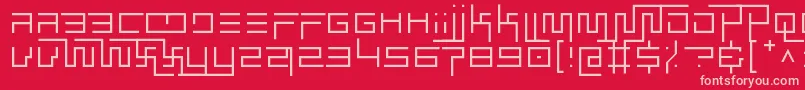 simplicity extend thin Font – Pink Fonts on Red Background