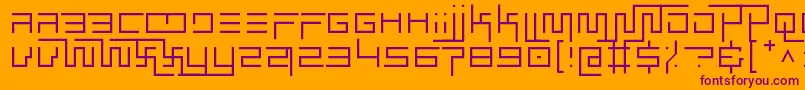 フォントsimplicity extend thin – オレンジの背景に紫のフォント