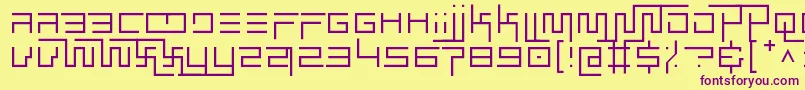 simplicity extend thin Font – Purple Fonts on Yellow Background