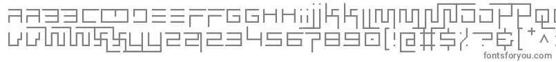 フォントsimplicity extend thin – 白い背景に灰色の文字