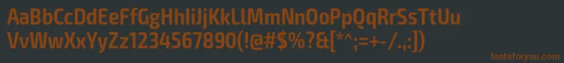Шрифт Exo2Semiboldcondensed – коричневые шрифты на чёрном фоне
