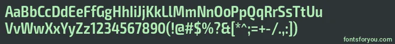 Fonte Exo2Semiboldcondensed – fontes verdes em um fundo preto