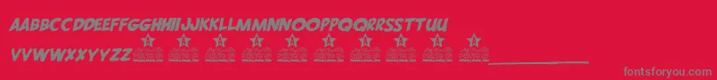 SIMPLICITY PERSONALUSE Font – Gray Fonts on Red Background