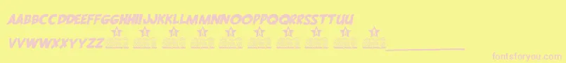 SIMPLICITY PERSONALUSE Font – Pink Fonts on Yellow Background