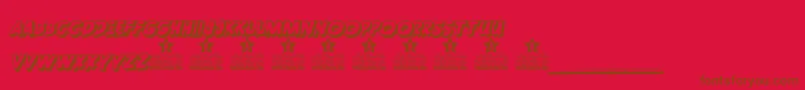 SIMPLICITY SHADOW PERSONAL USE Font – Brown Fonts on Red Background