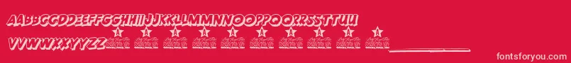 SIMPLICITY SHADOW PERSONAL USE Font – Pink Fonts on Red Background