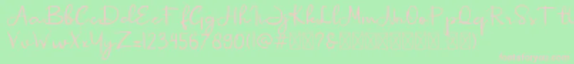 Simplicity Font – Pink Fonts on Green Background