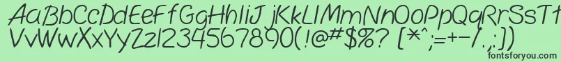 simplicity Font – Black Fonts on Green Background
