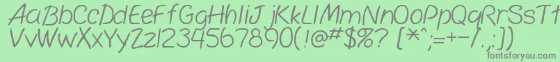 simplicity Font – Gray Fonts on Green Background