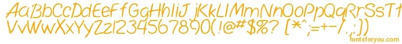 simplicity-Schriftart – Orangefarbene Schriften