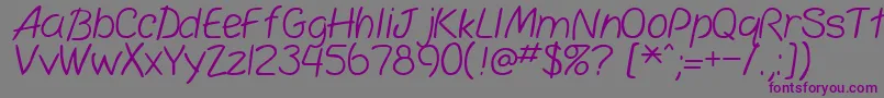 simplicity Font – Purple Fonts on Gray Background
