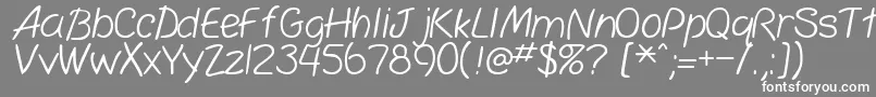 simplicity Font – White Fonts on Gray Background