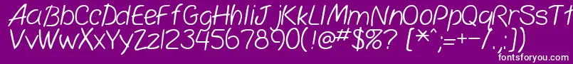 simplicity Font – White Fonts on Purple Background