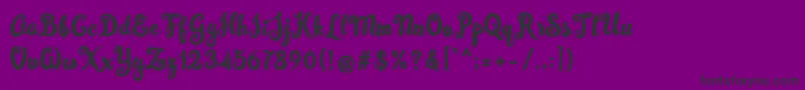 Simplisicky Fill Font – Black Fonts on Purple Background