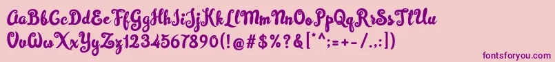 Simplisicky Fill Font – Purple Fonts on Pink Background