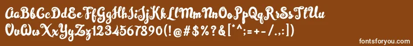 Simplisicky Fill Font – White Fonts on Brown Background