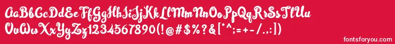 Simplisicky Fill Font – White Fonts on Red Background