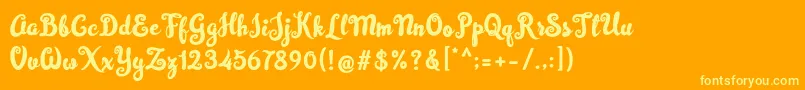 Simplisicky Fill Font – Yellow Fonts on Orange Background