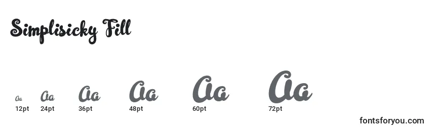 Simplisicky Fill Font Sizes