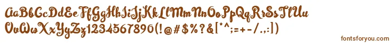 Simplisicky Fill Font – Brown Fonts on White Background