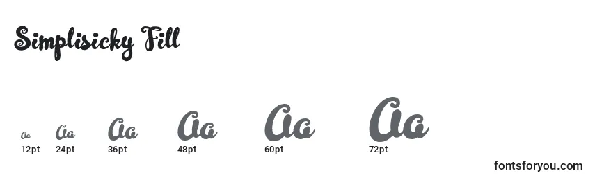 Simplisicky Fill (140965) Font Sizes