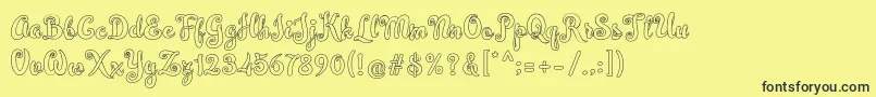 Simplisicky-Schriftart – Schwarze Schriften auf gelbem Hintergrund