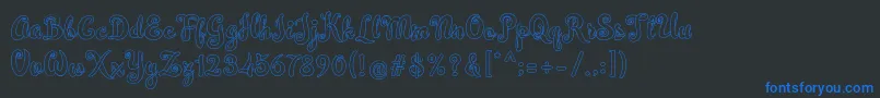 Simplisicky Font – Blue Fonts on Black Background