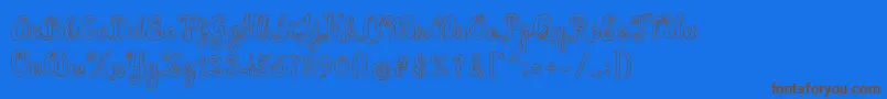 Simplisicky Font – Brown Fonts on Blue Background