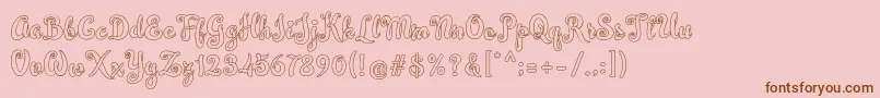 Simplisicky-Schriftart – Braune Schriften auf rosa Hintergrund