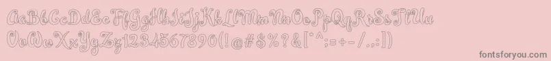 Simplisicky-Schriftart – Graue Schriften auf rosa Hintergrund