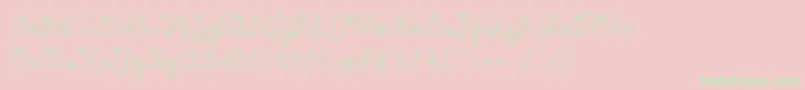 Simplisicky Font – Green Fonts on Pink Background