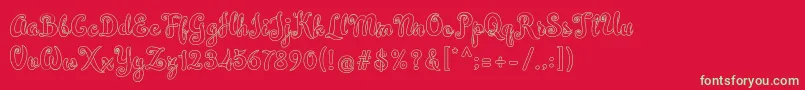 Simplisicky Font – Green Fonts on Red Background