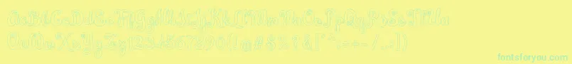 Simplisicky Font – Green Fonts on Yellow Background