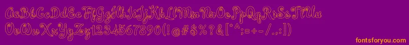 Simplisicky Font – Orange Fonts on Purple Background