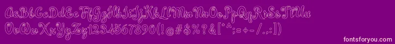 Simplisicky Font – Pink Fonts on Purple Background