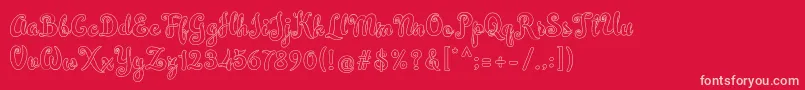 Simplisicky Font – Pink Fonts on Red Background