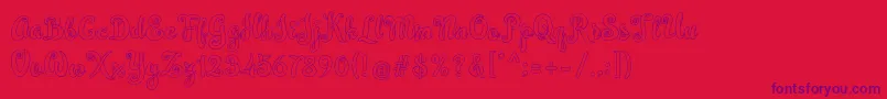 Simplisicky Font – Purple Fonts on Red Background