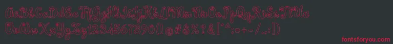 Simplisicky Font – Red Fonts on Black Background