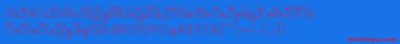 フォントSimplisicky – 赤い文字の青い背景