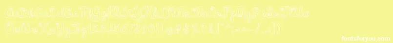 Simplisicky Font – White Fonts on Yellow Background