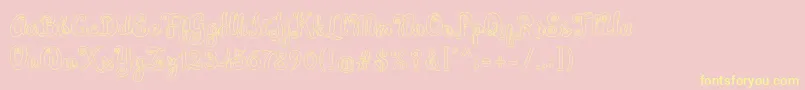 Simplisicky-Schriftart – Gelbe Schriften auf rosa Hintergrund