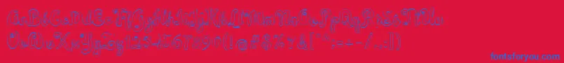 Simplisicky Font – Blue Fonts on Red Background