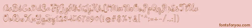 Simplisicky Font – Brown Fonts on Pink Background
