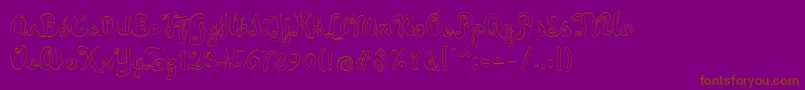 Simplisicky Font – Brown Fonts on Purple Background