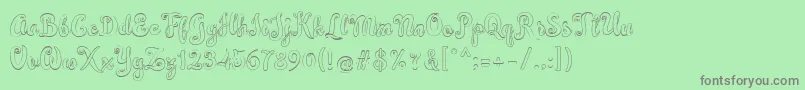 Simplisicky Font – Gray Fonts on Green Background