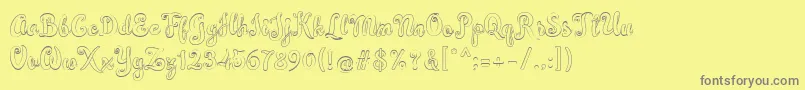Simplisicky-Schriftart – Graue Schriften auf gelbem Hintergrund