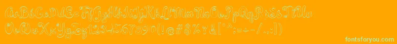 Simplisicky Font – Green Fonts on Orange Background