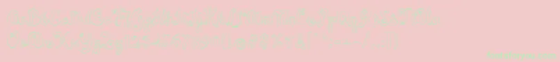 Simplisicky Font – Green Fonts on Pink Background