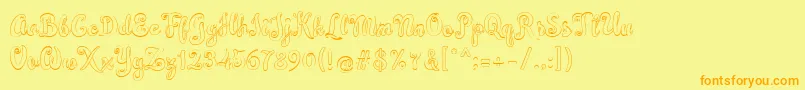 Simplisicky Font – Orange Fonts on Yellow Background