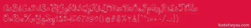 Simplisicky Font – Pink Fonts on Red Background